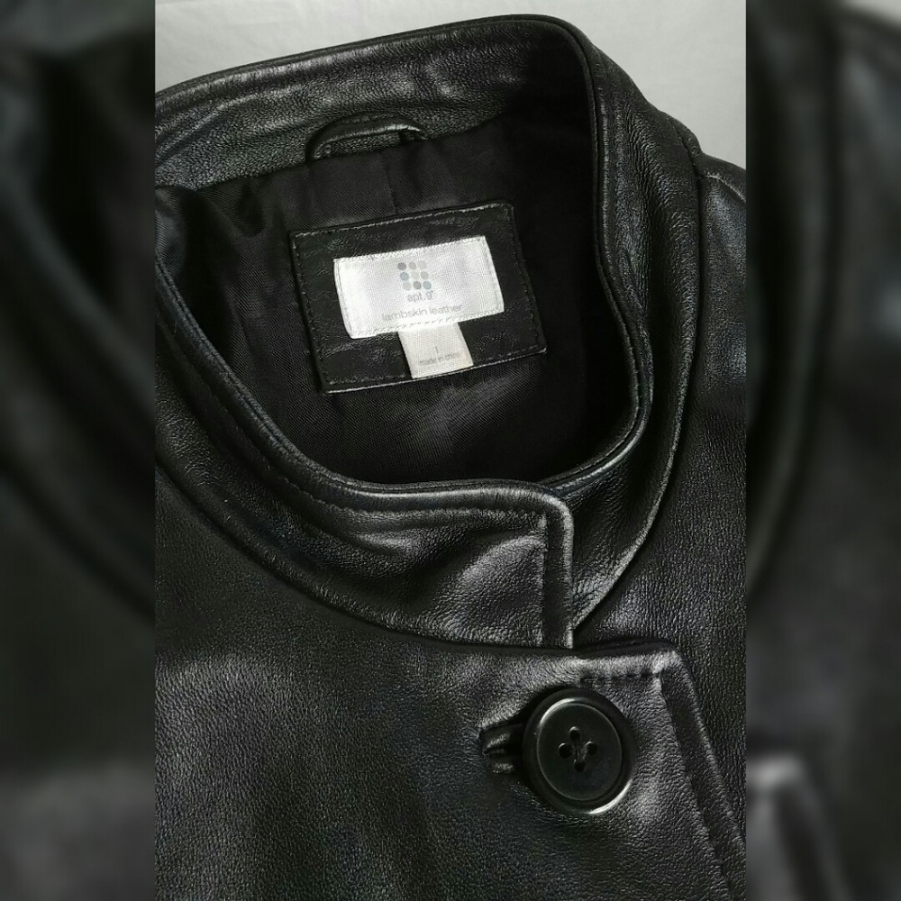 Apt.9 90's style lambskin jacket black - Picture 4 of 5